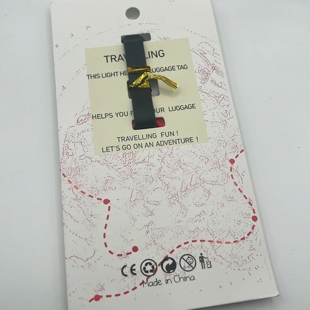 315.‎ Red and White Luggage Tag